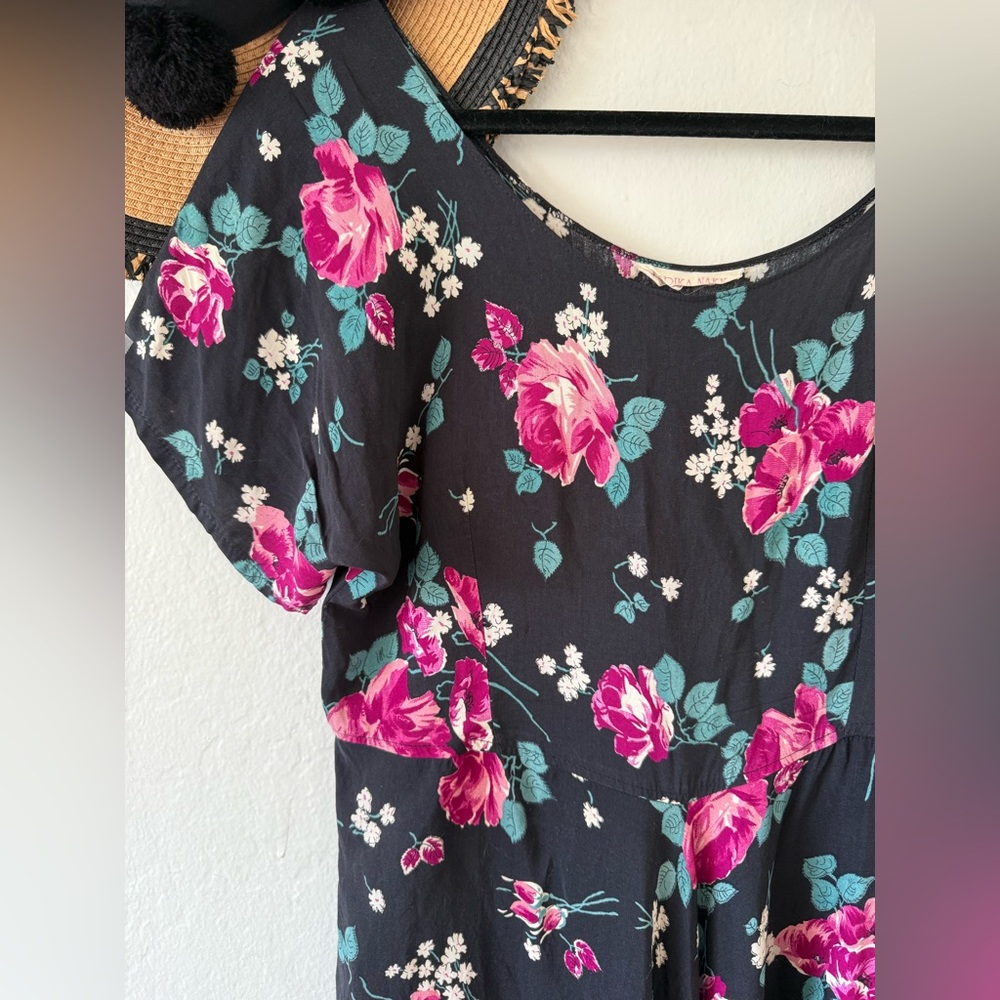 Marrika Nakk Vintage Floral Short Sleeve Mini Dress Prarie Western - Picture 7 of 14
